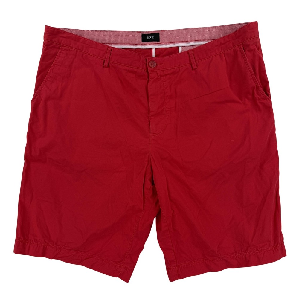 Hugo Boss Shorts Mens 40 Red Clyde Regular Fit Chino 11 Inseam Casual Summer